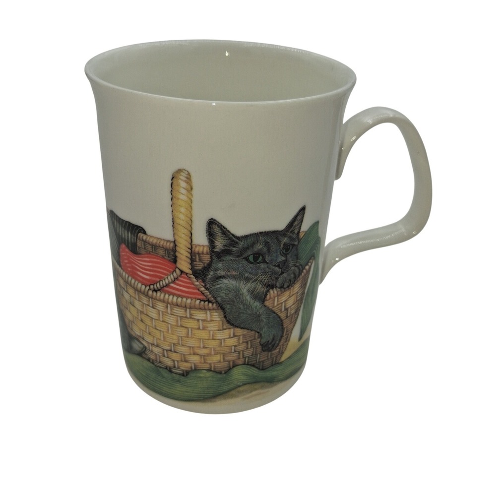 Roy Kirkham Kitten Lovers Bone China Mug 1991 Anne Mortimer Grey Cat England